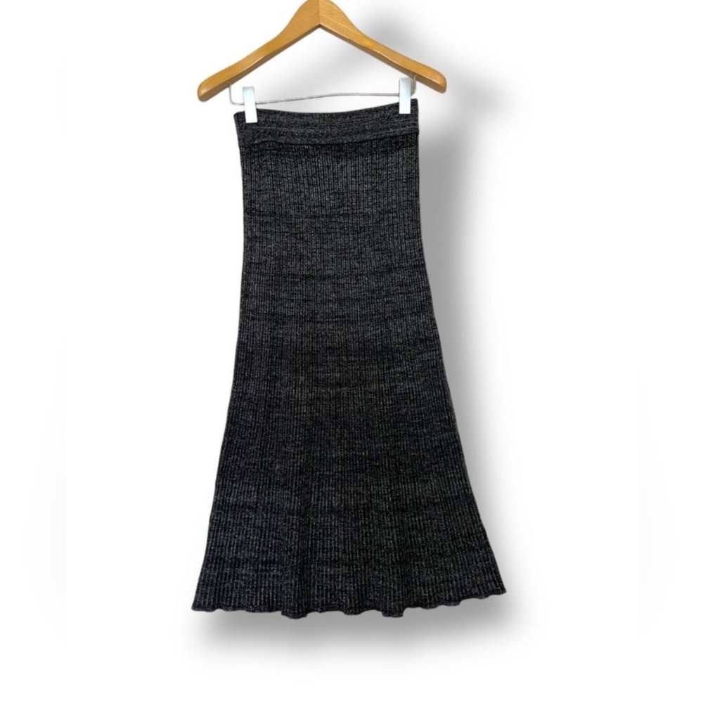 Free People Elegant Black Knit Skirt